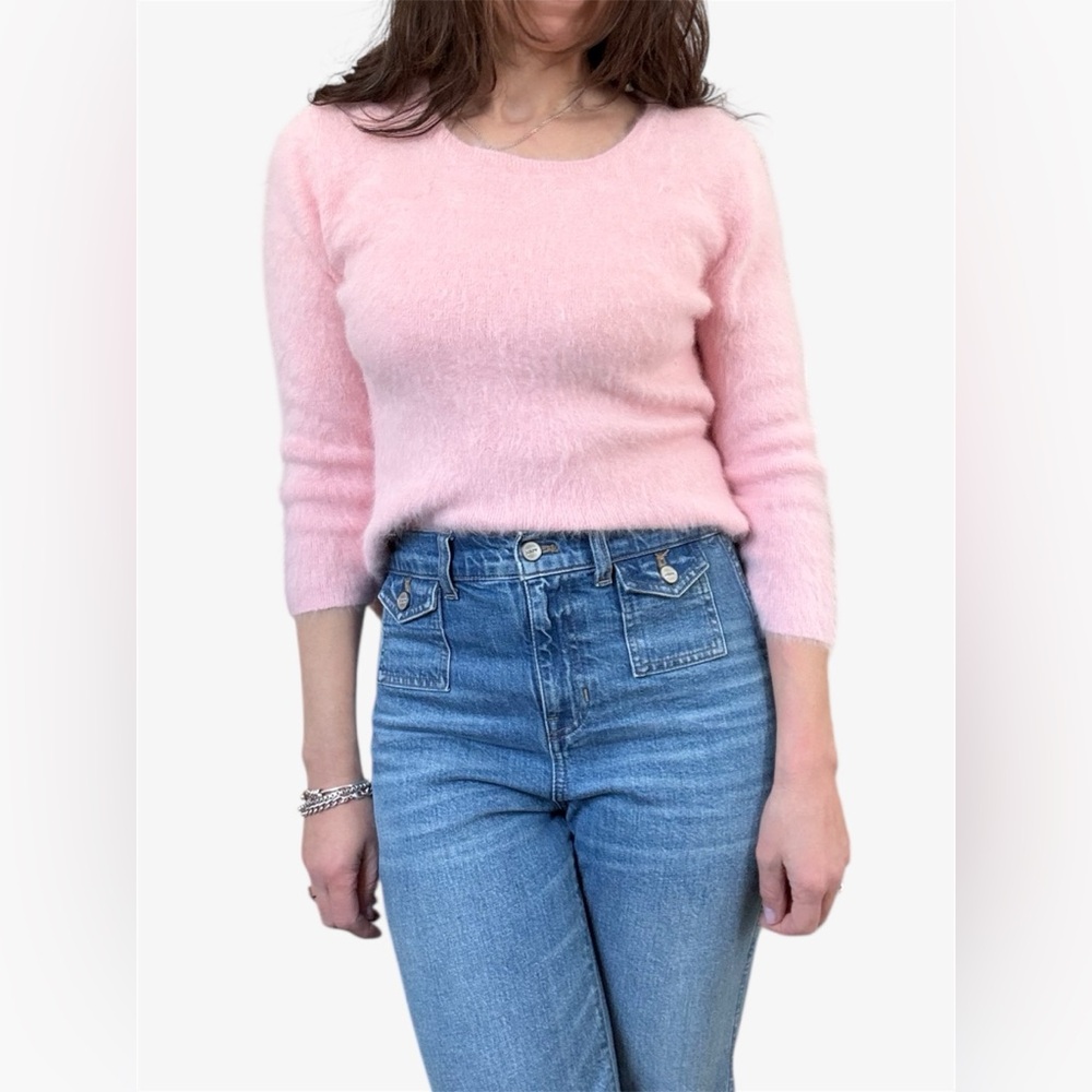 Hearts of Palm Pink 80% Angora Sweater